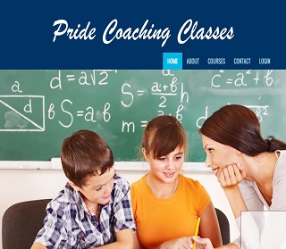 pride coaching classes website design