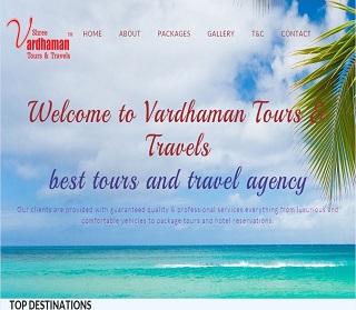 Shree Vardhaman Tours website design