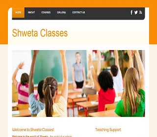 Shweta Classes website design