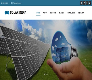 SG Solar India website design